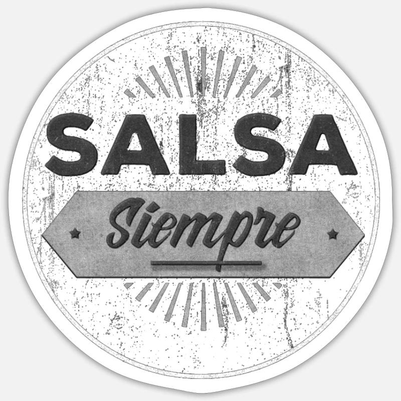 Salsa Dancing Salsa Music Salsa siempre Sticker taille S (10 x 10 cm)