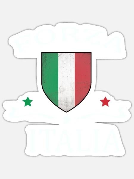 Forza Italia - Sticker Größe S (10 x 10 cm) - Mattweiß
