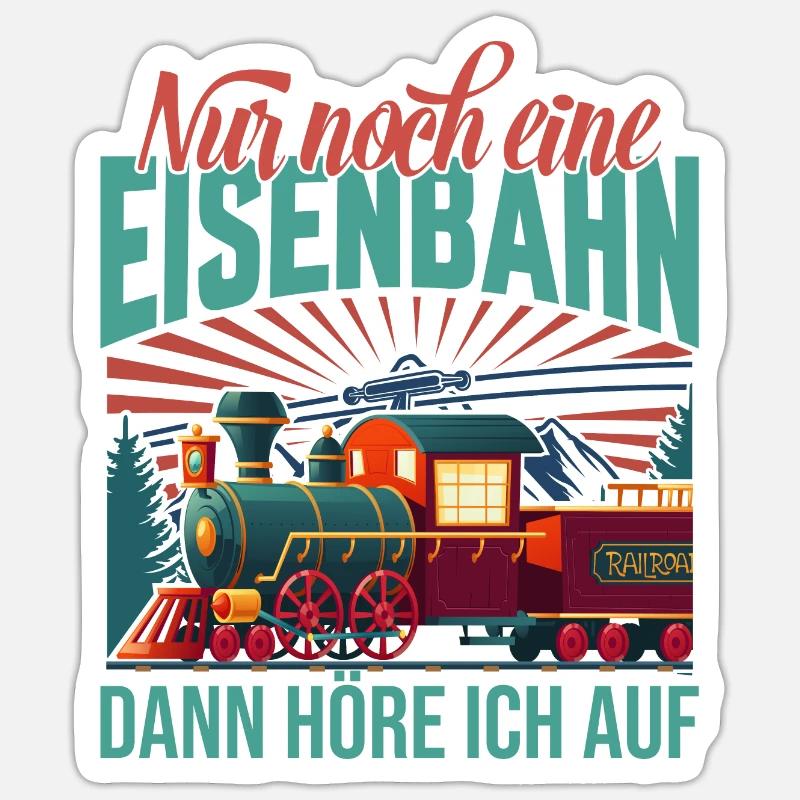 Nur noch eine Eisenbahn Dampflok Modeleisenbahn - Sticker Größe S (10 x 10 cm) - Mattweiß