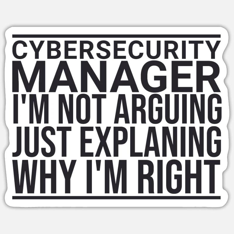 « Le responsable de la cybersécurité argumente | Cybersécurité » Sticker taille S (10 x 10 cm)