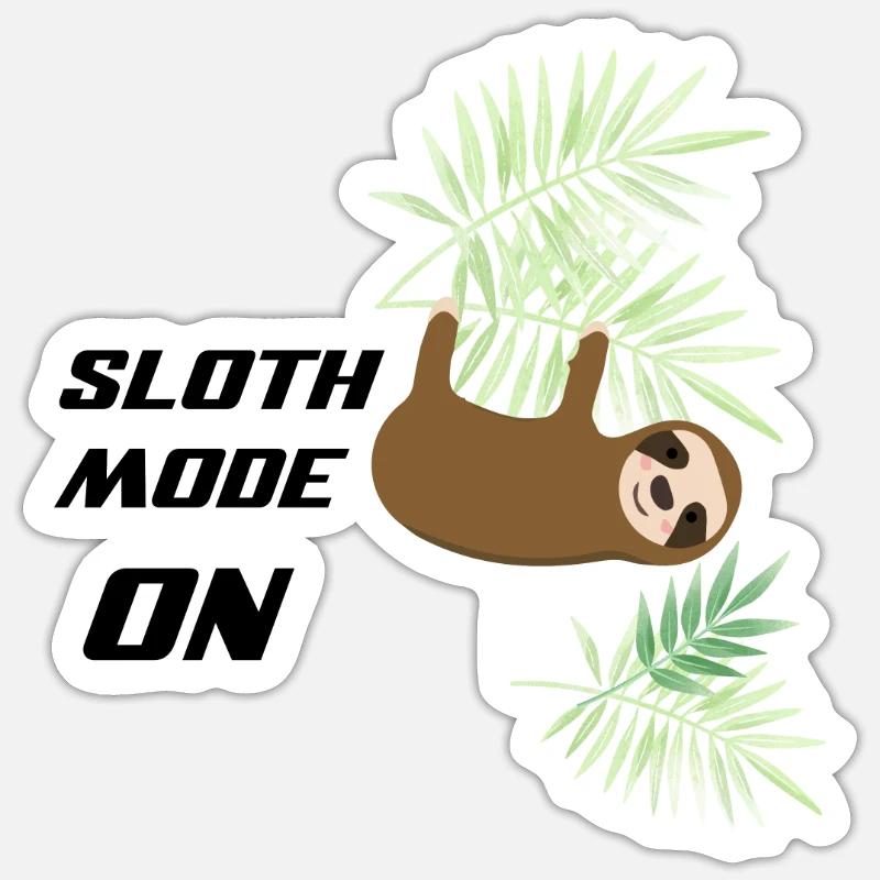 Sloth - Sticker size S (10 x 10 cm) - white matte