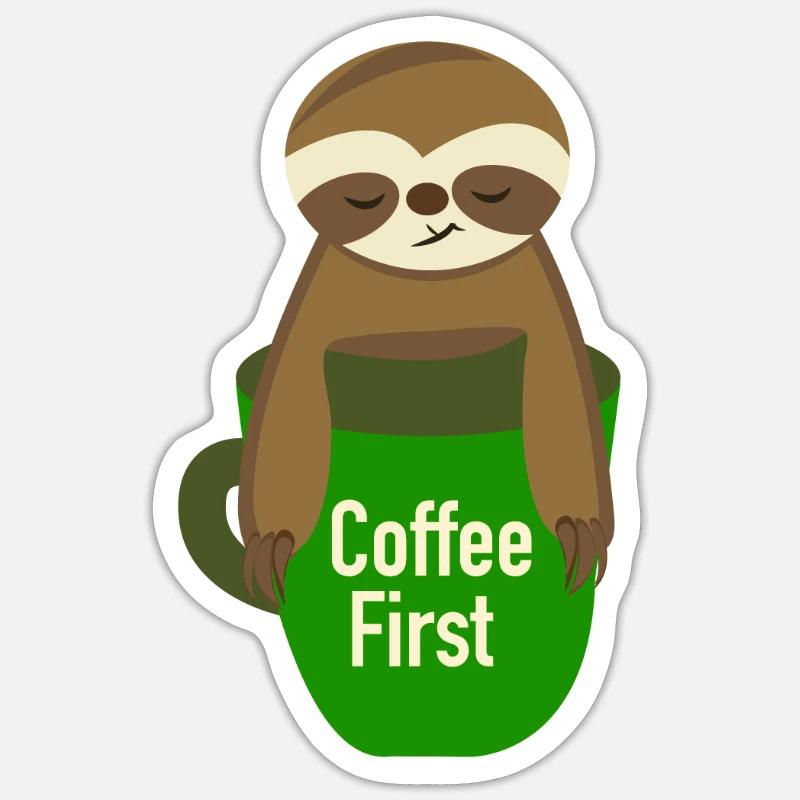 Sloth Sticker Größe S (10 x 10 cm)