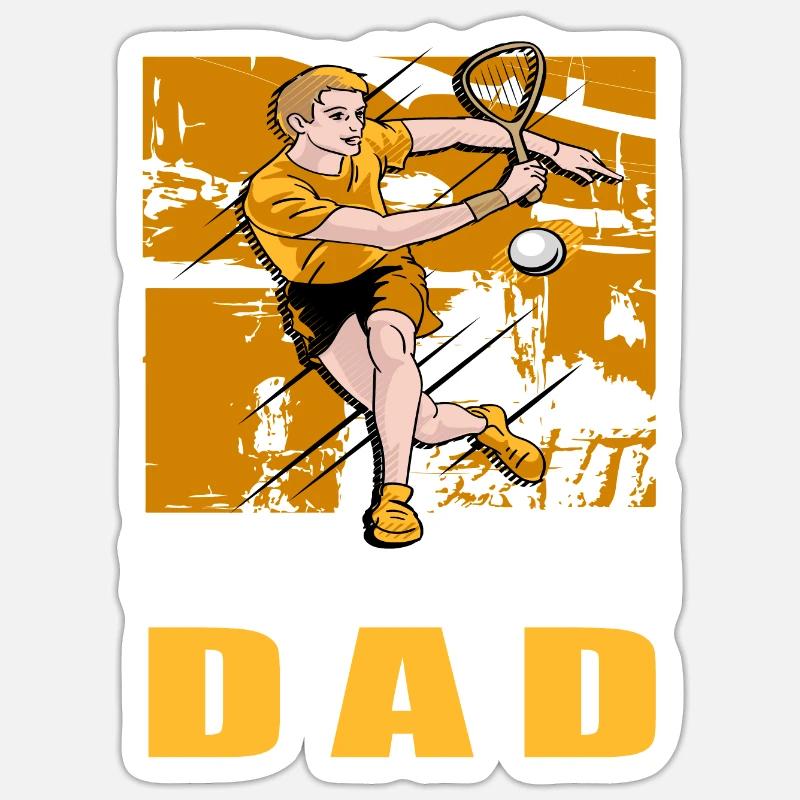 Squash Papa - Sticker taille S (10 x 10 cm) - blanc mat