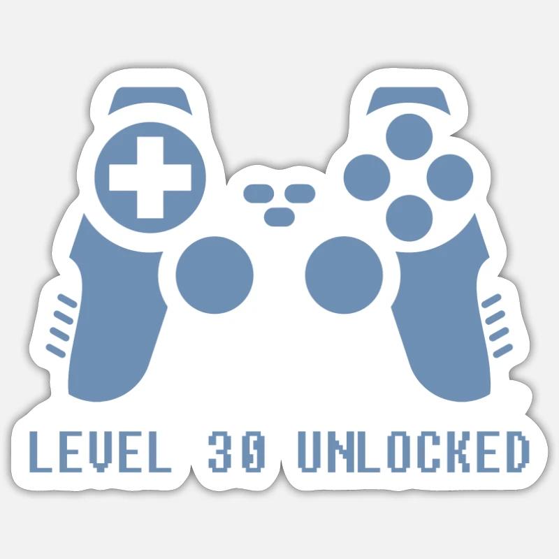 Level 30 unlocked - Sticker size S (10 x 10 cm) - white matte
