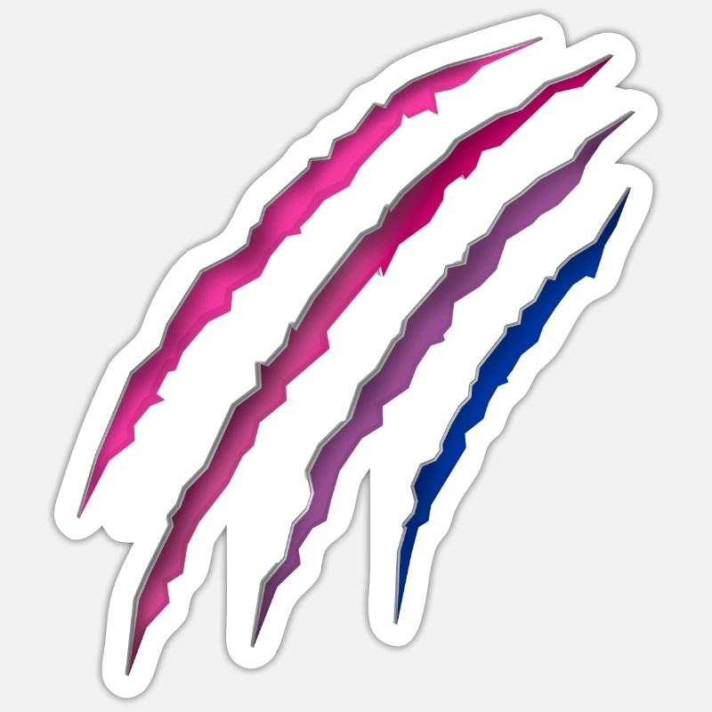 Bisessuale Bi Pride Flag Scratch Adesivo