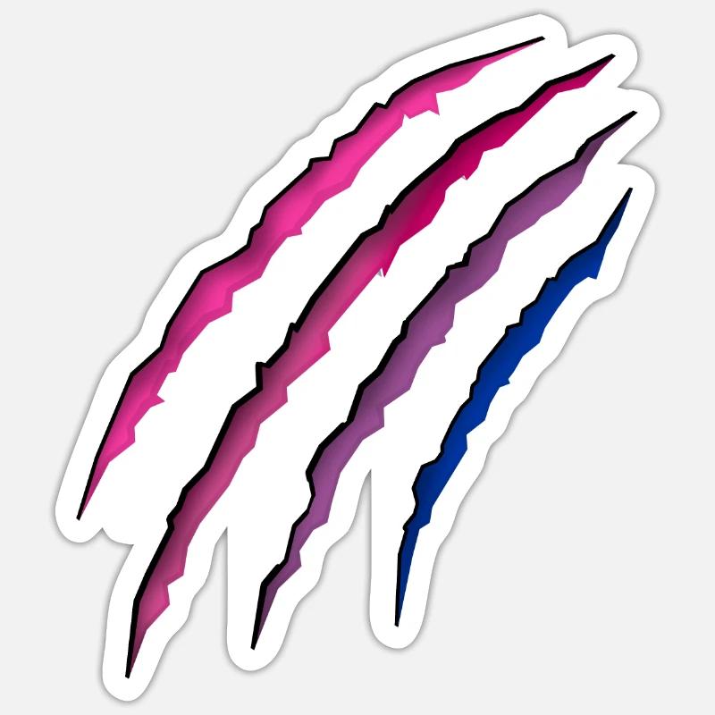 Bisessuale Bi Pride Flag Scratch Adesivo