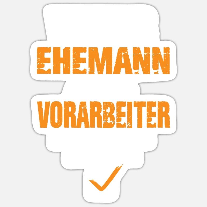 Vater Ehemann und Vorarbeiter Sticker Größe S (10 x 10 cm)