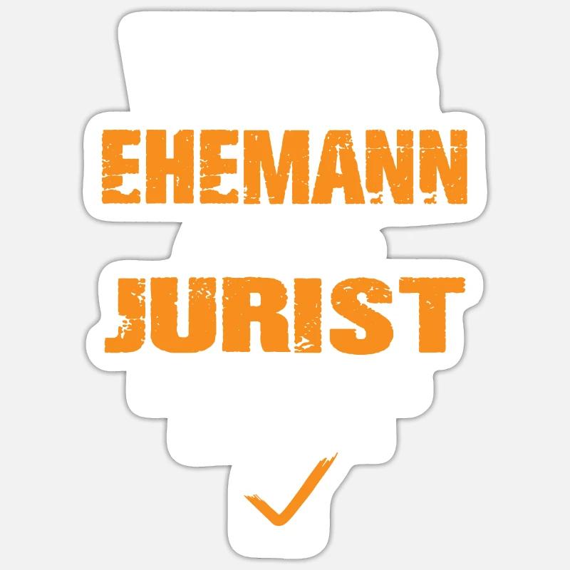 Vater Ehemann und Jurist - Sticker Größe S (10 x 10 cm) - Mattweiß