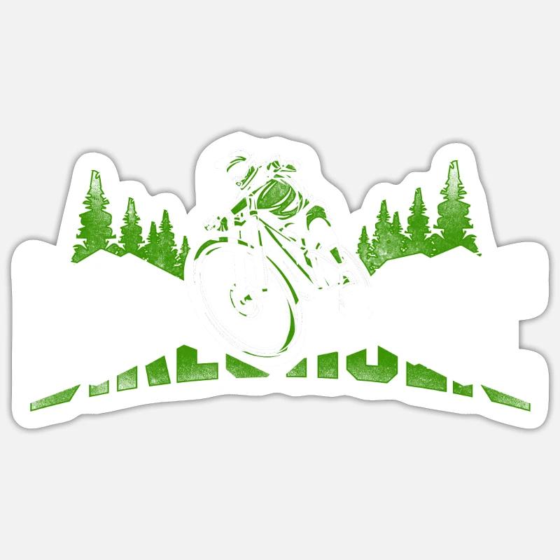 Enduro VTT VTT Équitation - Sticker taille S (10 x 10 cm) - blanc mat