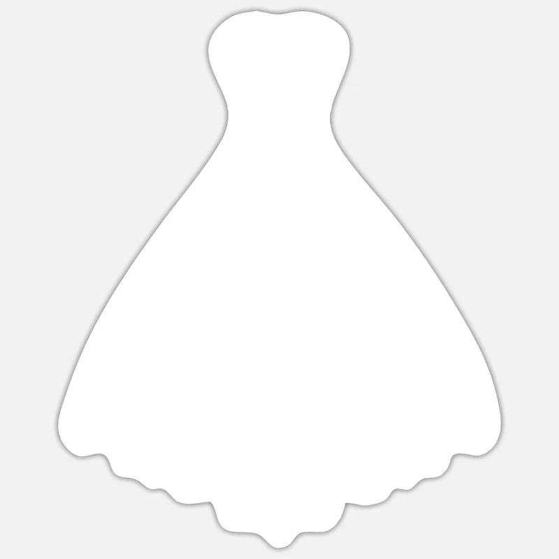 Robe de mariée Soirée Bachelor Sticker taille S (10 x 10 cm)
