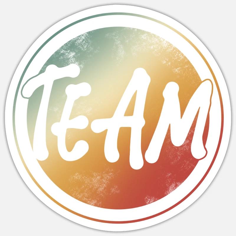 Team - Sticker size S (10 x 10 cm) - white matte