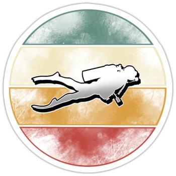 Taucher Tauchen - Sticker Größe S (10 x 10 cm) - Mattweiß - Vorne
