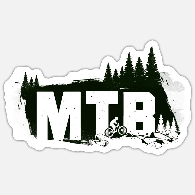 Enduro VTT VTT Équitation - Sticker taille S (10 x 10 cm) - blanc mat