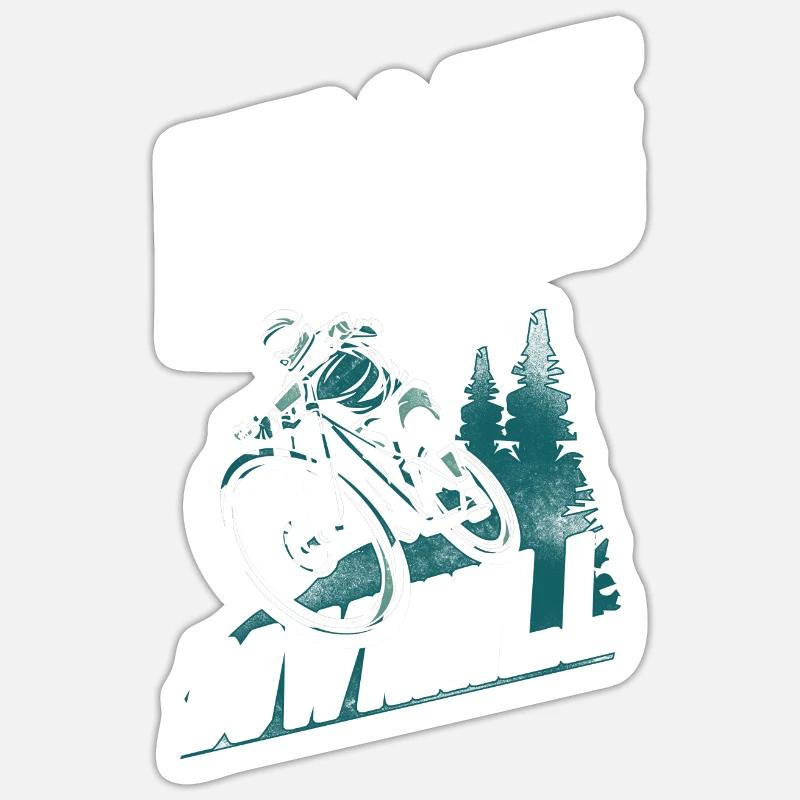 Enduro VTT VTT Équitation - Sticker taille S (10 x 10 cm) - blanc mat