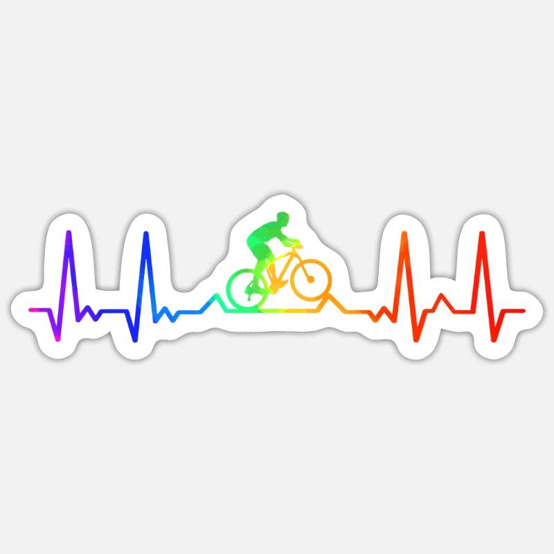 Enduro VTT VTT Équitation - Sticker taille S (10 x 10 cm) - blanc mat