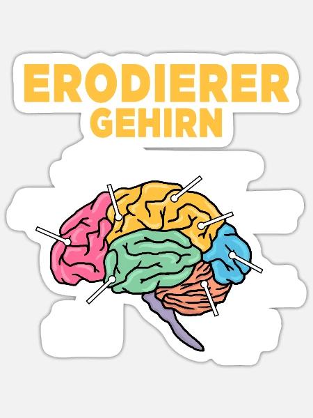 Erodierer - Sticker Größe S (10 x 10 cm) - Mattweiß