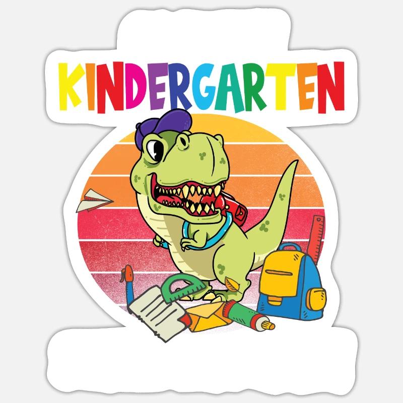 Kindergarten Einschulung Schulanfang - Sticker Größe S (10 x 10 cm) - Mattweiß