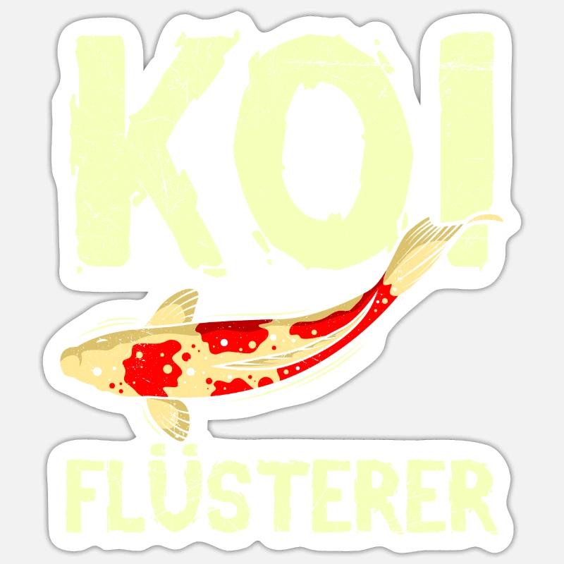 Koi Flüsterer Gartenteich Koi Sticker Größe S (10 x 10 cm)