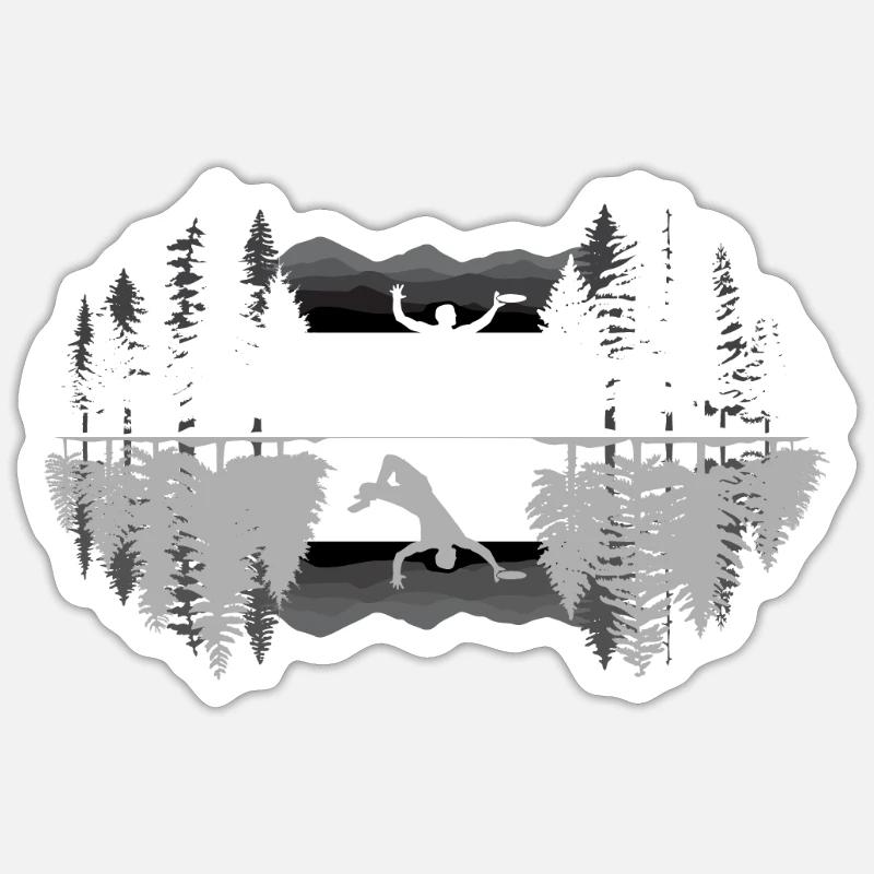 Frisbee - Sticker taille S (10 x 10 cm) - blanc mat