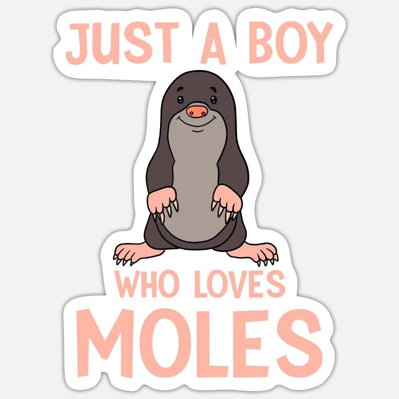 Sweet Mole Young Gift - Sticker size S (10 x 10 cm) - white matte