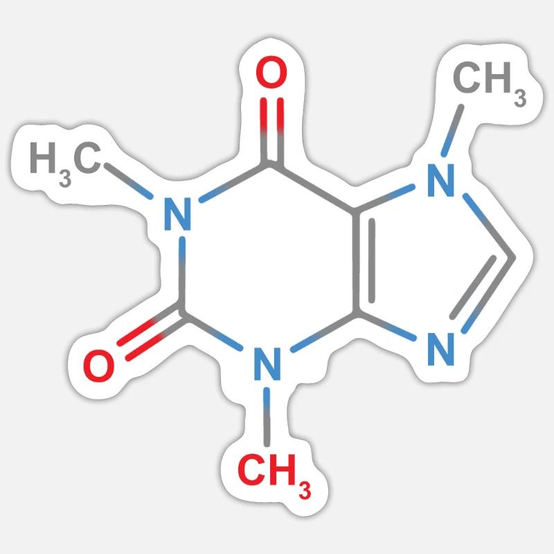 Formula Caffeine - Sticker size S (10 x 10 cm) - white matte