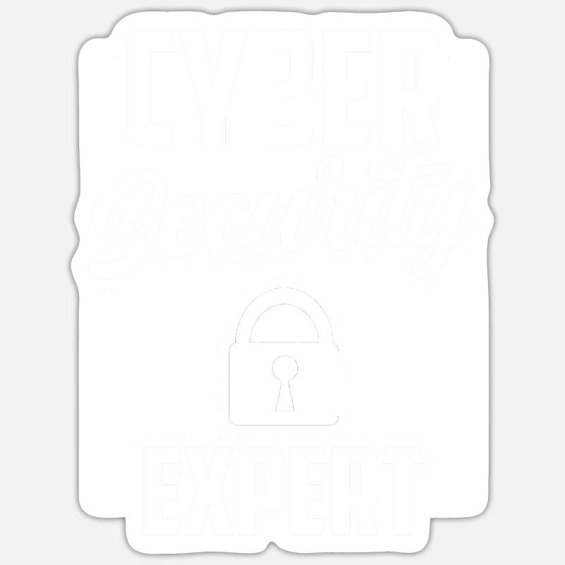 Expert en cybersécurité Hack IT Security Hacker - Sticker taille S (10 x 10 cm) - blanc mat