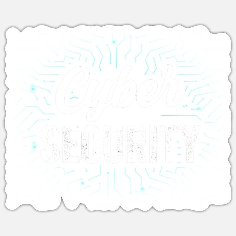 Cybersecurity Hacking Hack Hacker IT Sicherheit - Sticker Größe S (10 x 10 cm) - Mattweiß