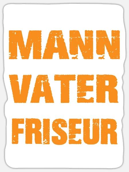 Friseur - Sticker Größe S (10 x 10 cm) - Mattweiß