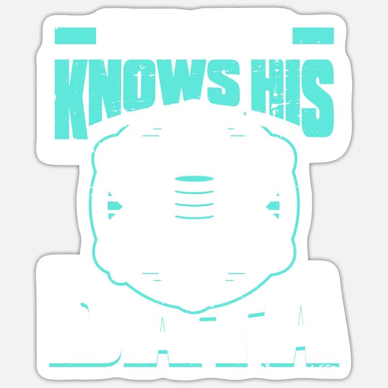 Big Data Science Engineer Scientist Analyst Sticker Größe S (10 x 10 cm)