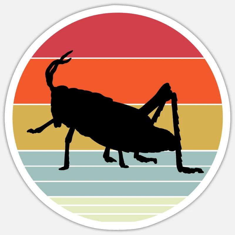 Grasshopper - Sticker size S (10 x 10 cm) - white matte