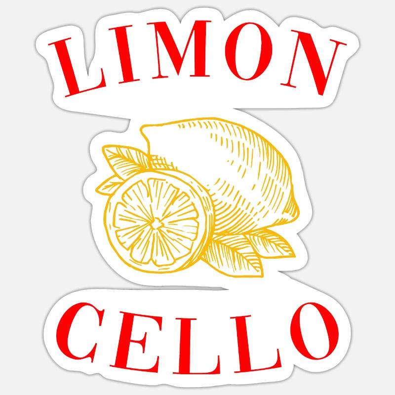 Limoncello - Sticker taille S (10 x 10 cm) - blanc mat