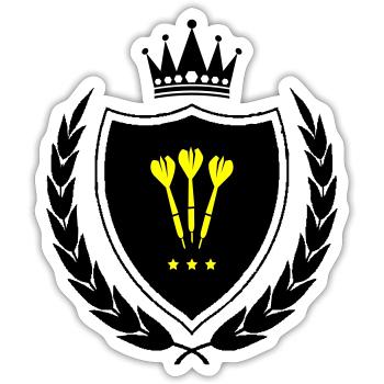 Wappen Dart - Sticker Größe S (10 x 10 cm) - Mattweiß - Vorne