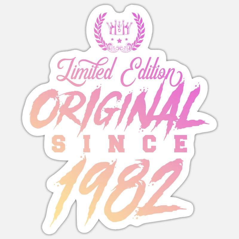 1982 limited edition Original - Sticker Größe S (10 x 10 cm) - Mattweiß
