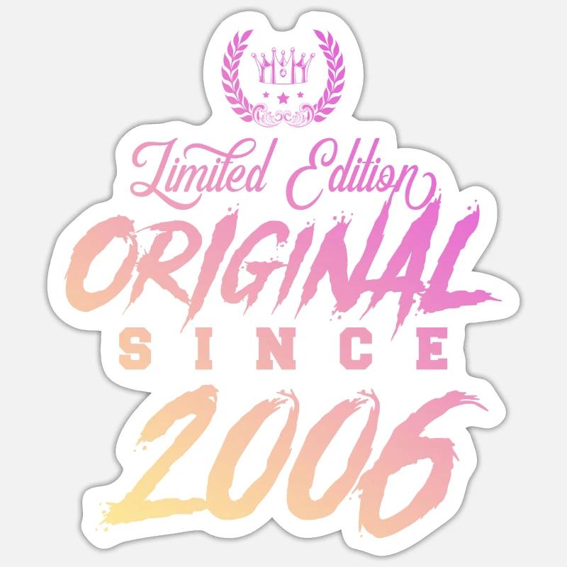 Édition limitée 2006 originale - Sticker taille S (10 x 10 cm) - blanc mat