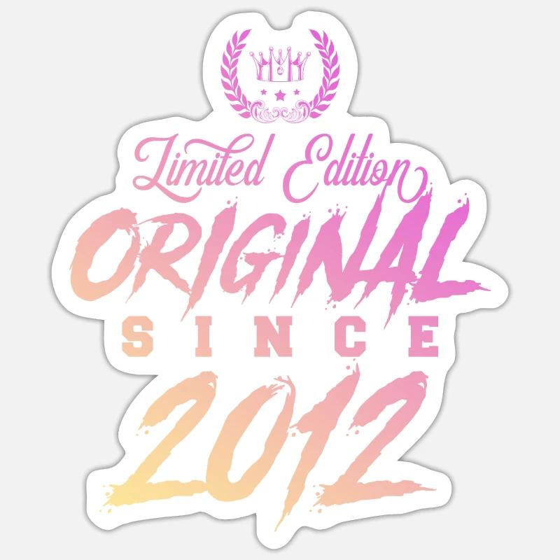 2012 limited edition original - Sticker Größe S (10 x 10 cm) - Mattweiß