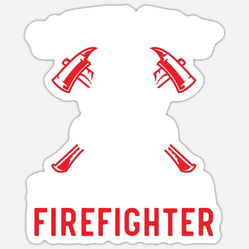 La sécurité d’abord dormir avec un pompier pompier Sticker taille S (10 x 10 cm)