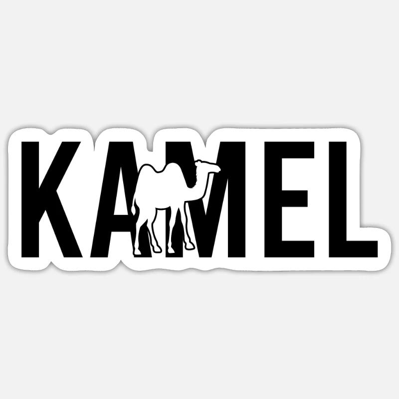 Kamel - Sticker Größe S (10 x 10 cm) - Mattweiß