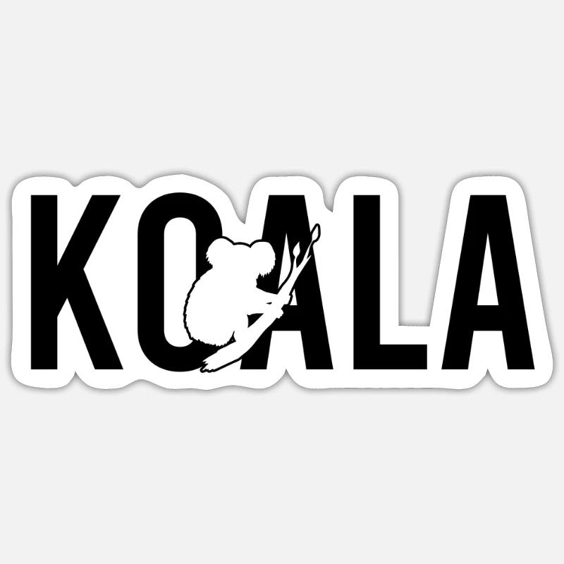 Koala - Sticker taille S (10 x 10 cm) - blanc mat