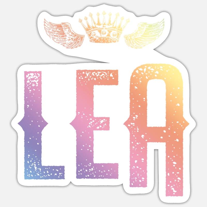 Lea - Sticker Größe S (10 x 10 cm) - Mattweiß