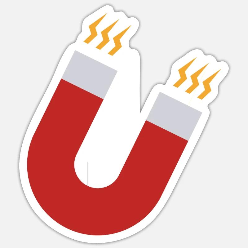Symbole d’icône d’aimant - Sticker taille S (10 x 10 cm) - blanc mat