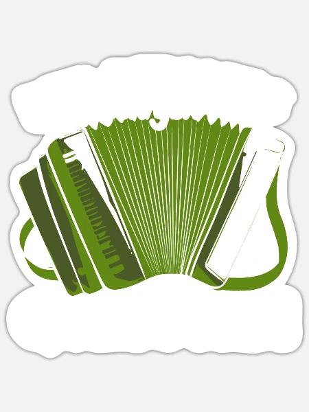 Quetschn Steirische Harmonika Volksmusik - Sticker Größe S (10 x 10 cm) - Mattweiß