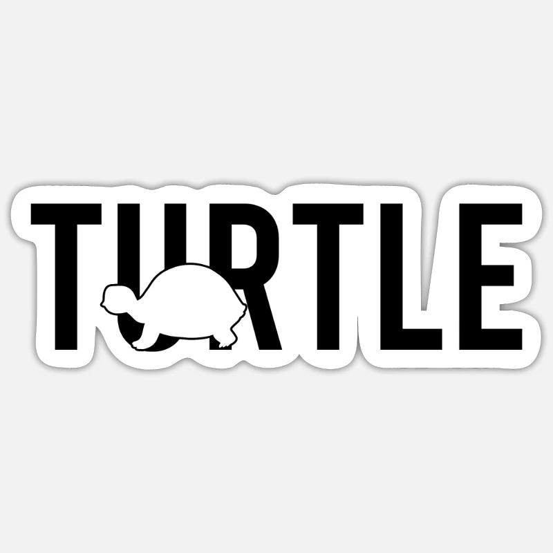 Turtle turtle - Sticker size S (10 x 10 cm) - white matte