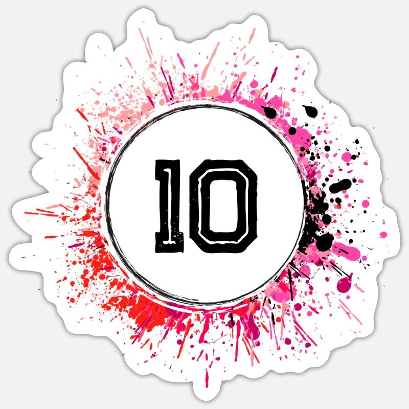 10 Nombre d’objets blob Sticker taille S (10 x 10 cm)