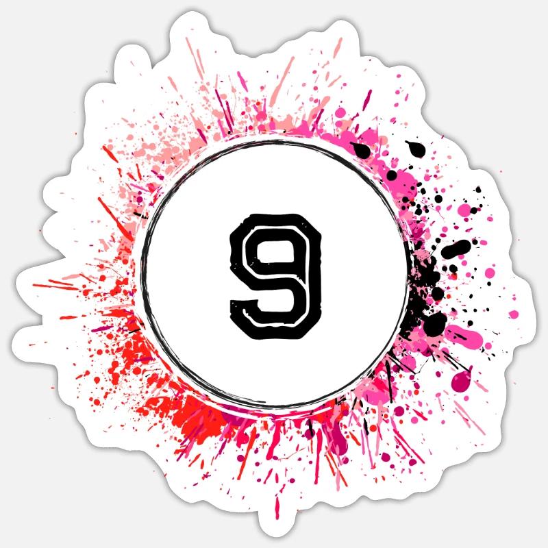 9 Nombre d’objets blob Sticker taille S (10 x 10 cm)