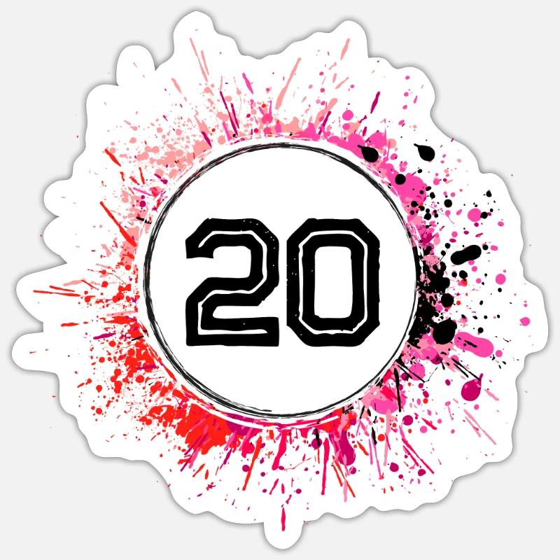 20 Nombre d’objets blob Sticker taille S (10 x 10 cm)