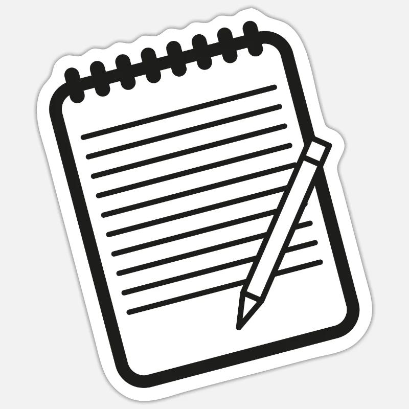 Checklist Notes Homework Sticker size S (10 x 10 cm)