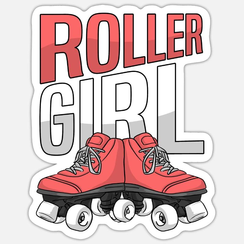 Roller Skates Running Roller Skates - Sticker size S (10 x 10 cm) - white matte