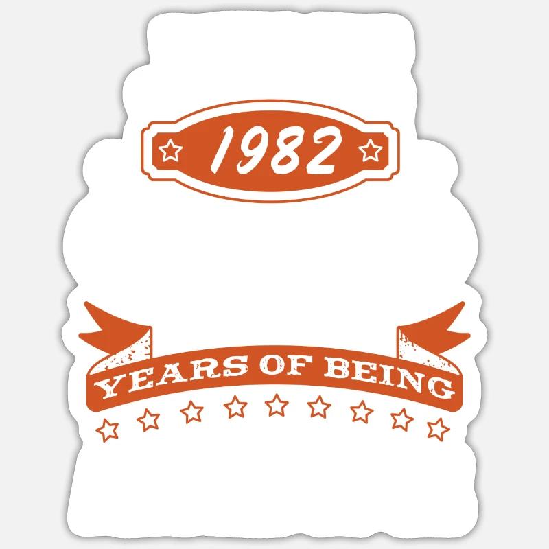 Juni 1982 - 40. Geburtstag Geschenk. Awesome. - Sticker Größe S (10 x 10 cm) - Mattweiß
