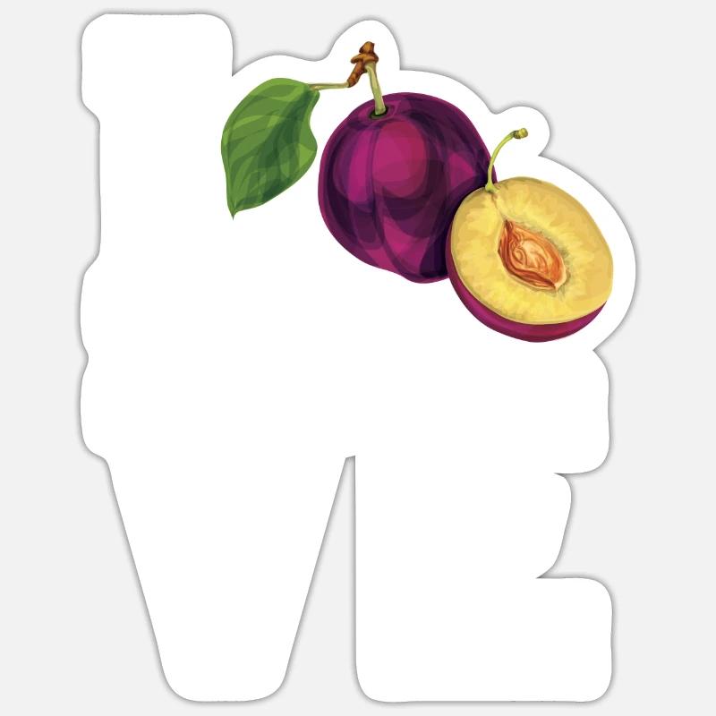 Chères prunes Sticker taille S (10 x 10 cm)