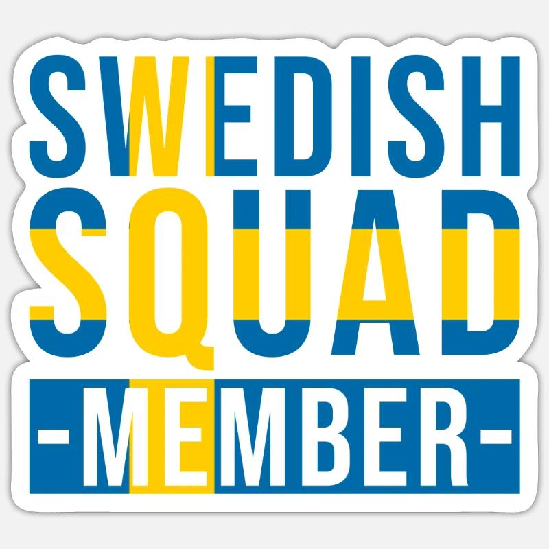 Membre de l’équipe suédoise - Sticker taille S (10 x 10 cm) - blanc mat